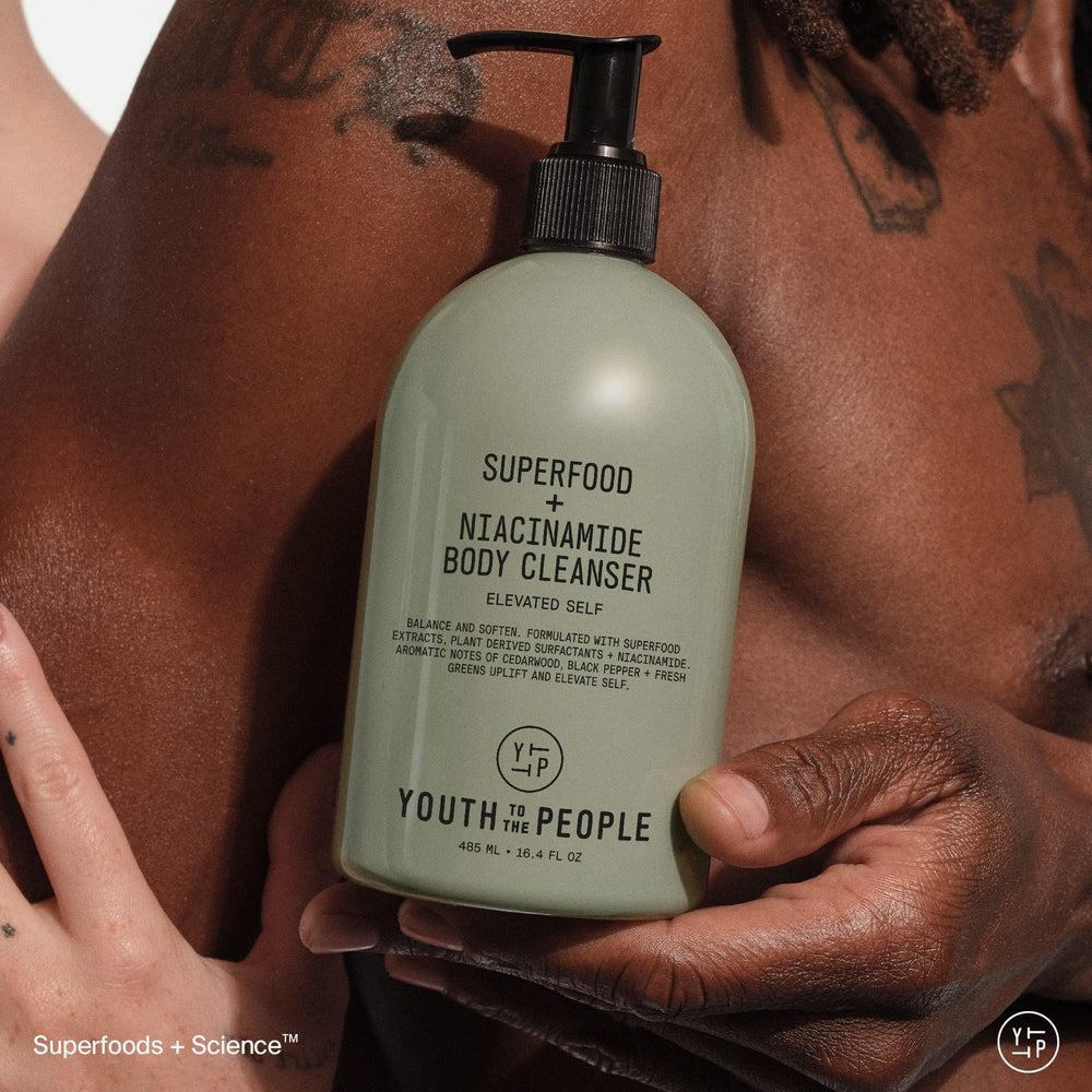 Youth To The People Superfood + Niacinamide Body Wash aroma hints Elevated Self scent