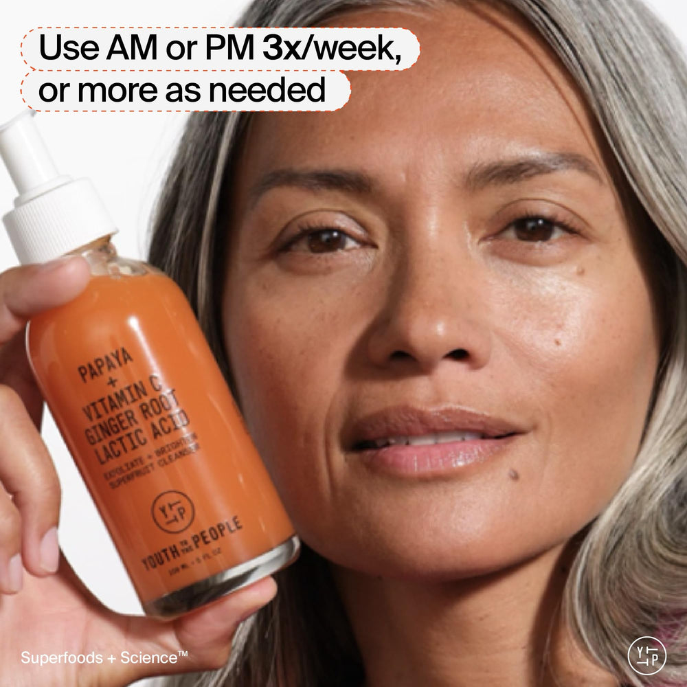 Youth To The People Superfruit Cleanser application scene demonstrates daily use.