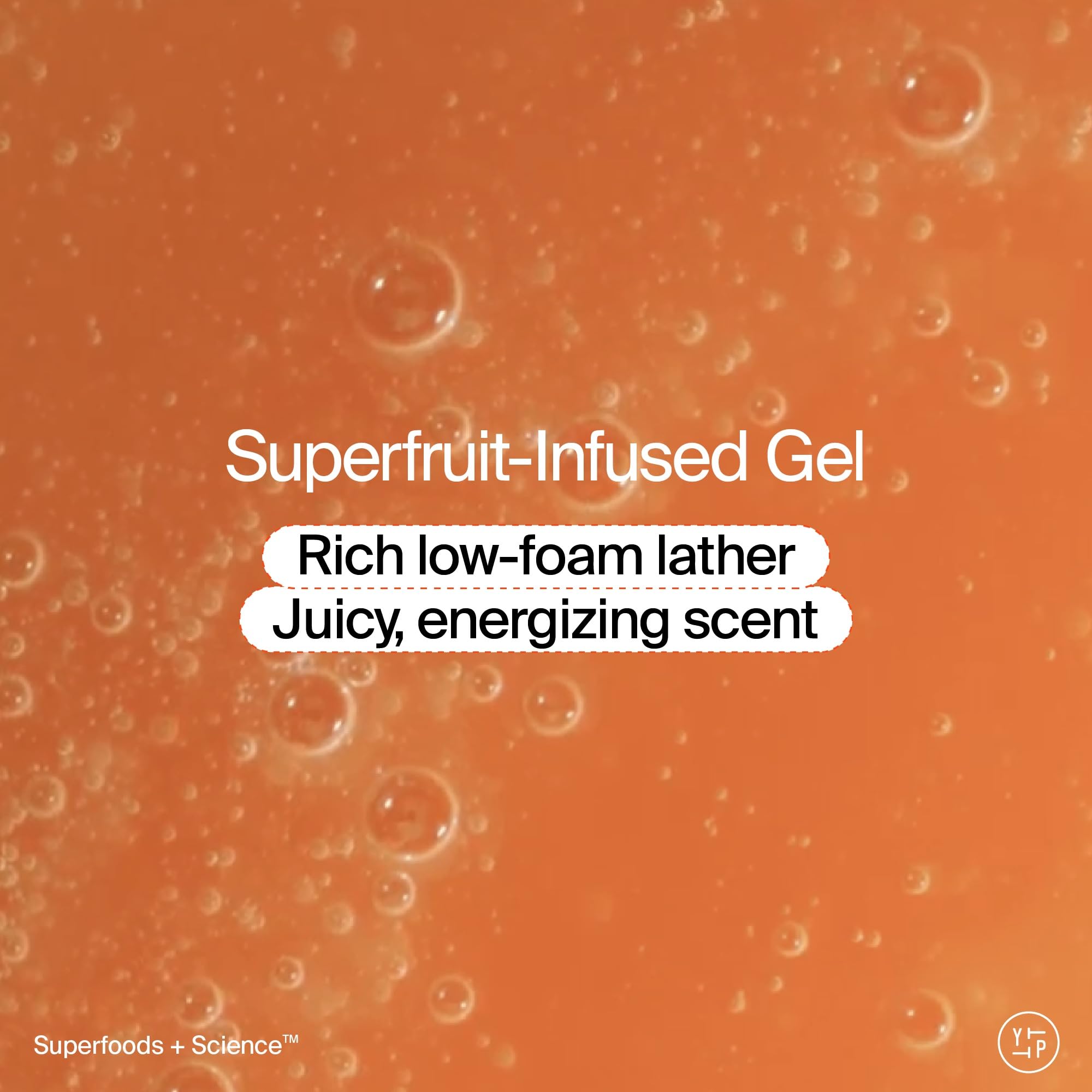 Youth To The People Superfruit Cleanser gel texture closeup shows gentle exfoliation
