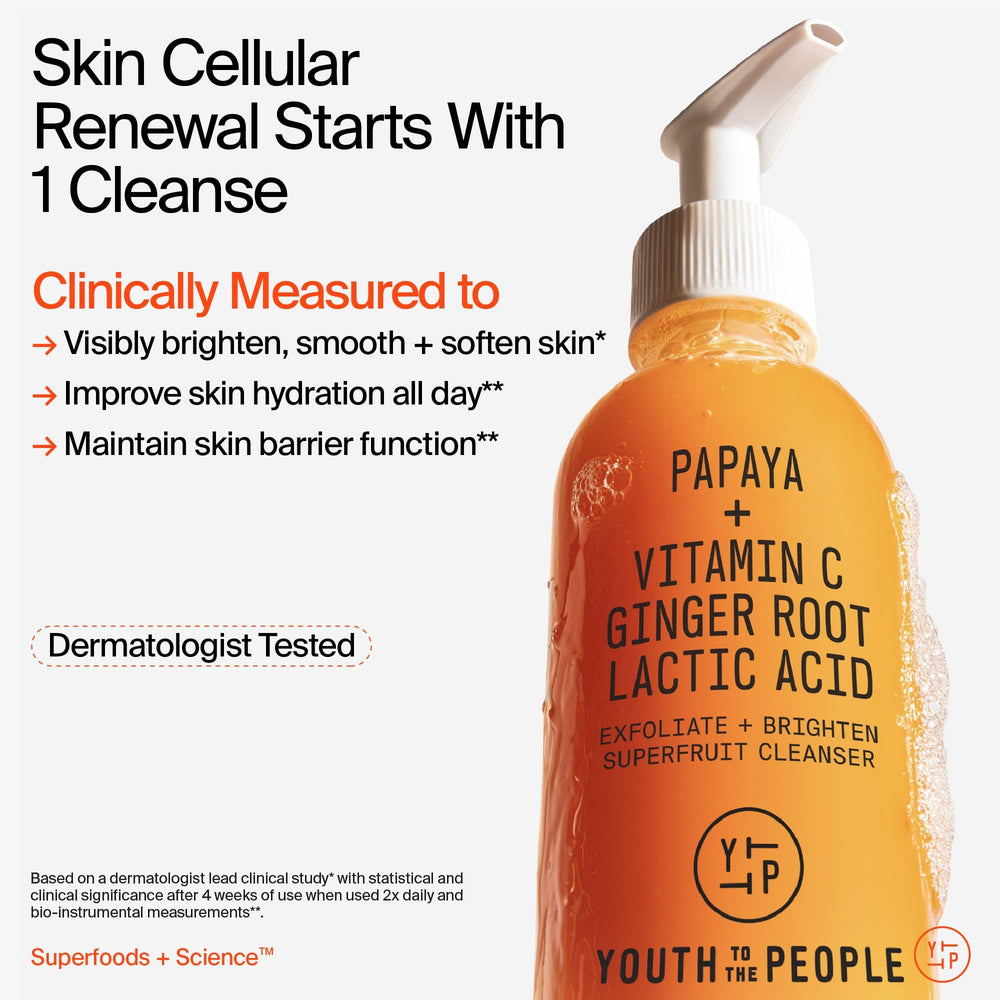 Youth To The People Superfruit Cleanser papaya enzyme action for smoother skin