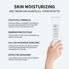 Youthful Formula Ultimate Moisturizing Cream texture swatch on skin suggests smooth, hydrated comfort.