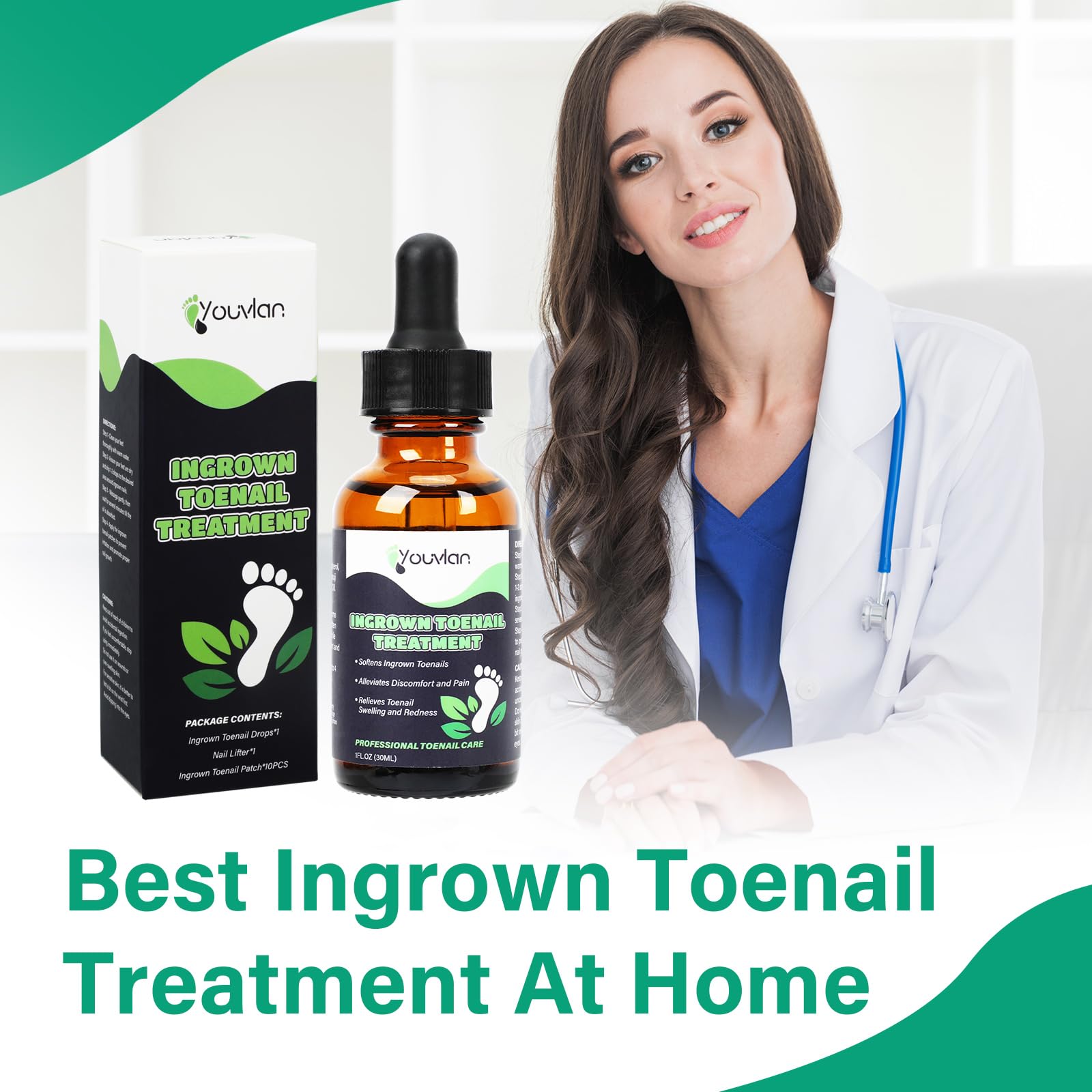 YOUVLAN ingrown toenail treatment kit designed for daily home use.
