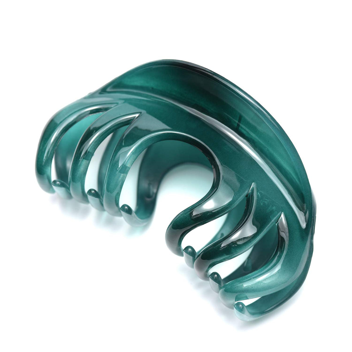 YOUXUAN hair clip 4inch Niagara Blue close-up showing secure hold for thick hair