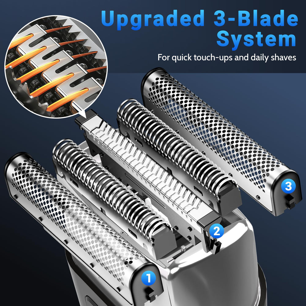 YOXSPD shaver LED display shows battery and mode status for precise grooming