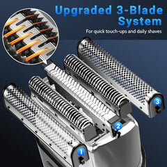 YOXSPD shaver LED display shows battery and mode status for precise grooming