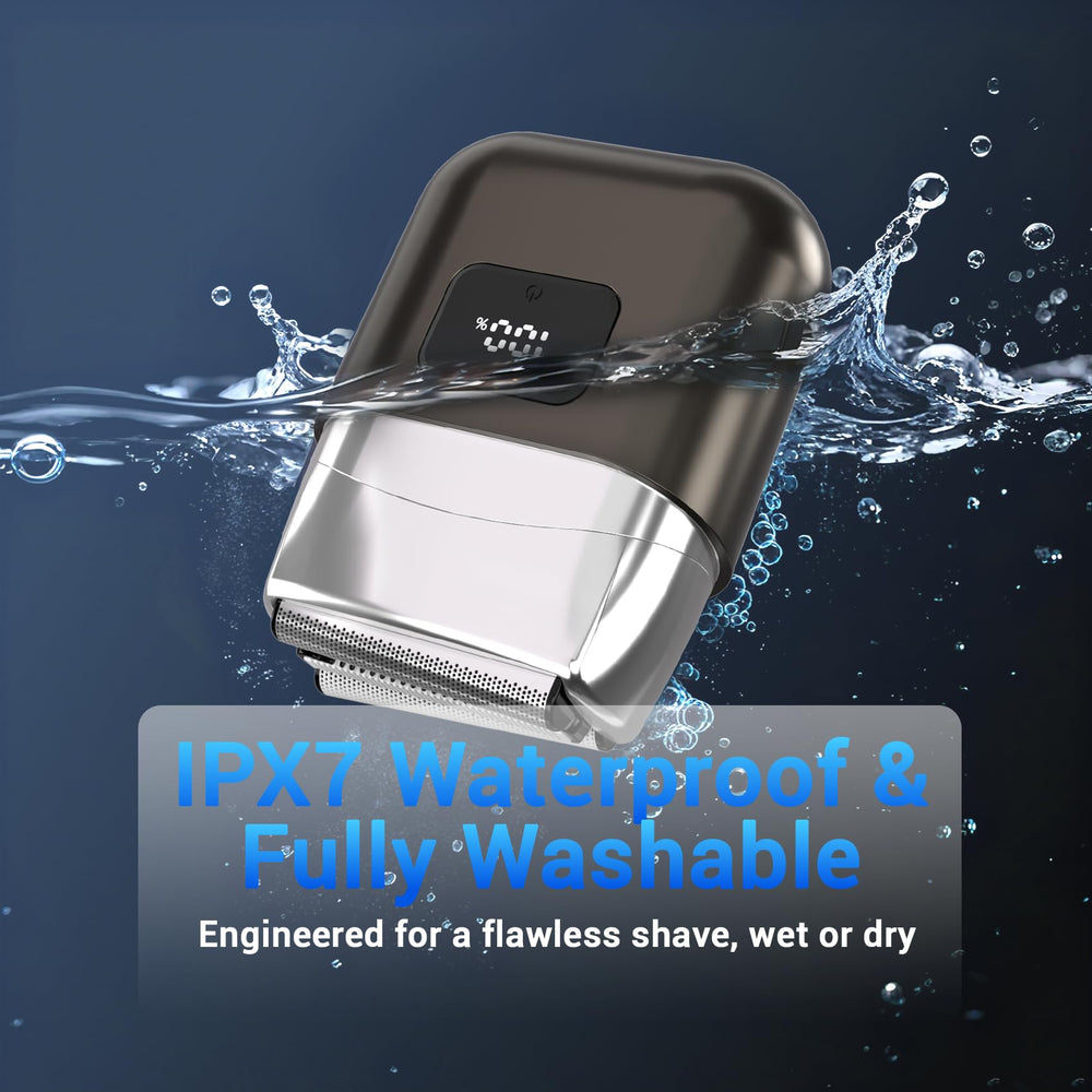 YOXSPD compact travel shaver with travel lock keeps power safe during trips