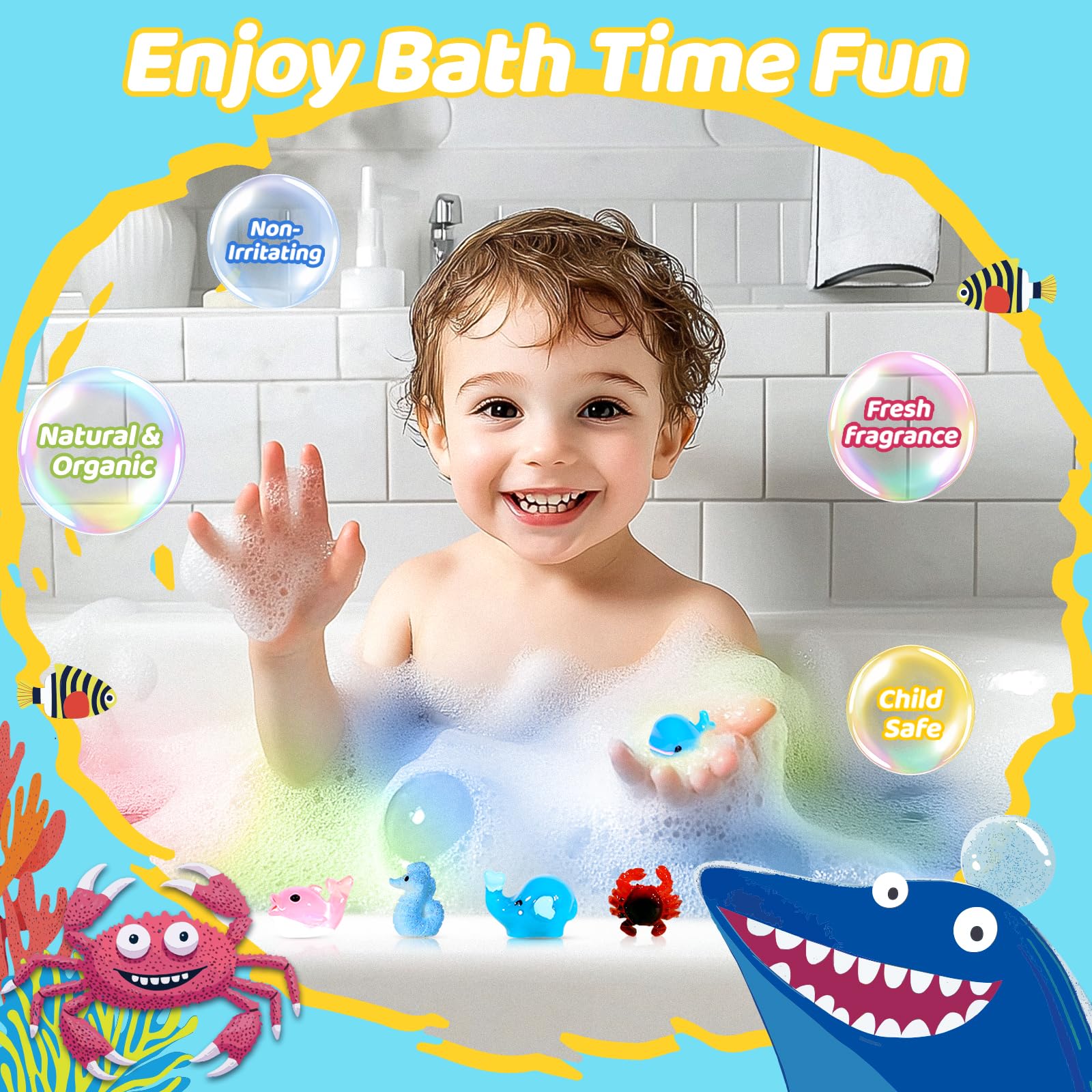 YoYokay land-theme bath bombs reveal animal surprises after fizzing, turning baths into treasure hunts.