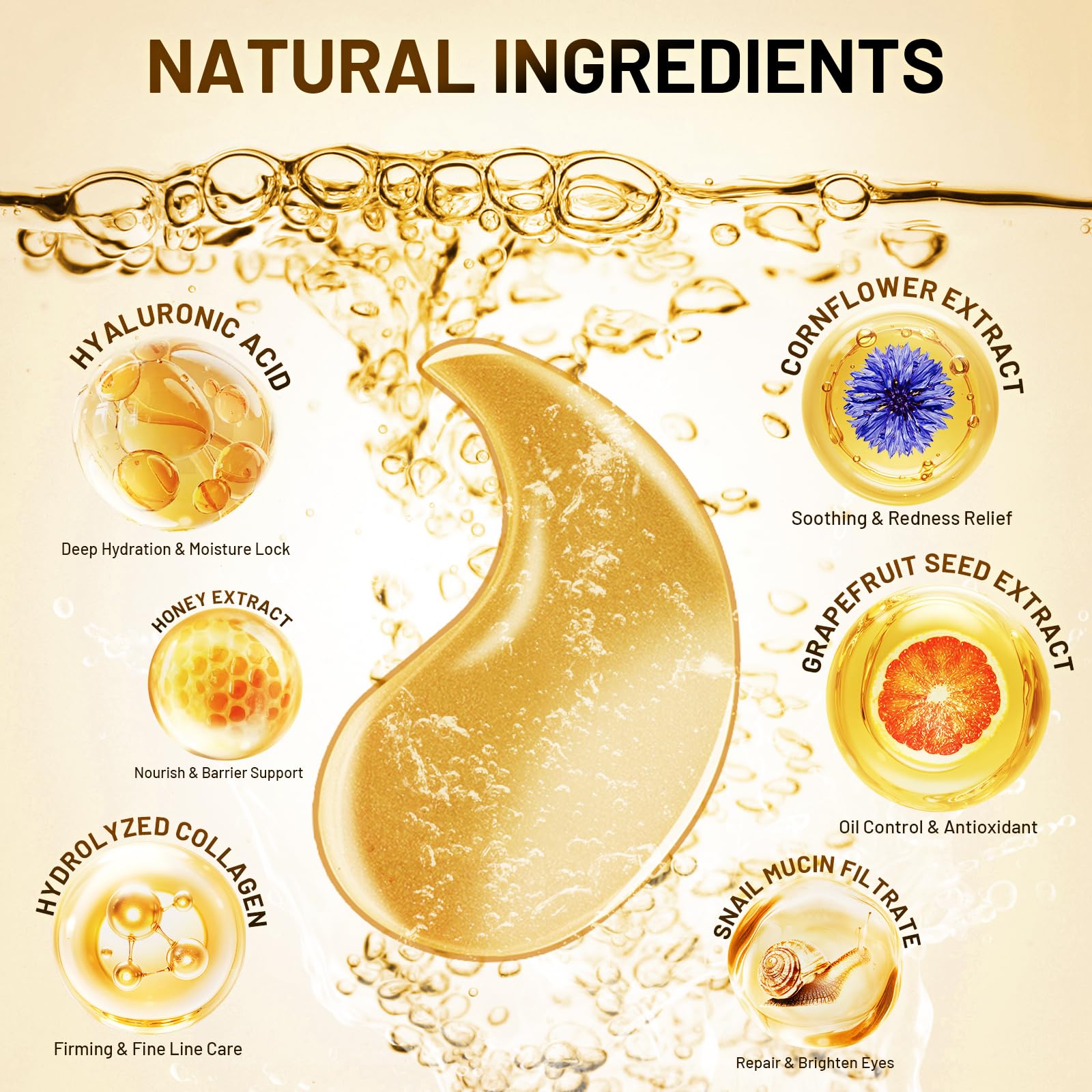 YOYORY hydration and firming eye patches with hyaluronic acid for smoother look