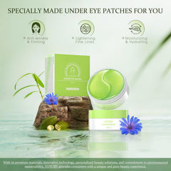 YOYORY hydrogel eye masks closeup highlights nourishing hyaluronic acid and collagen