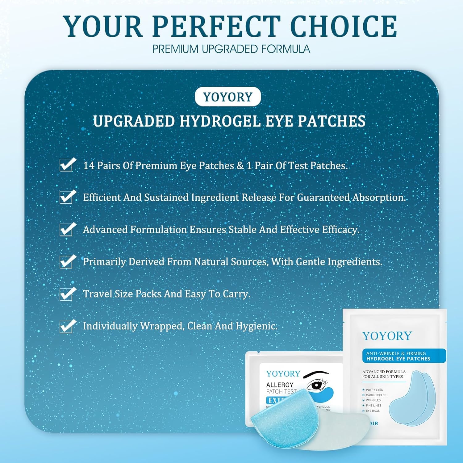 YOYORY hydrogel mask with hyaluronic acid and collagen close-up