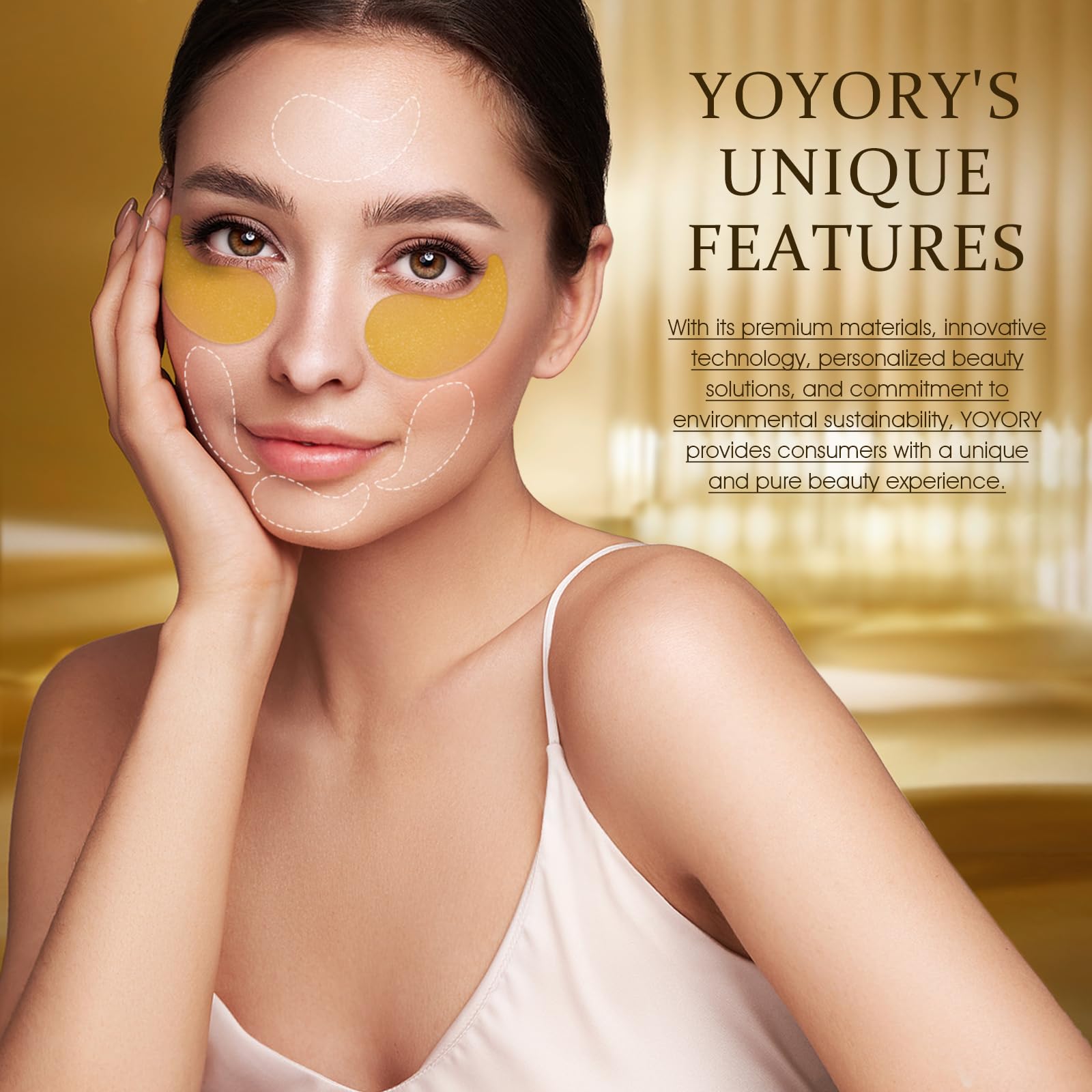 YOYORY hydrogel technology with slow-release delivers actives to the eye area over time.
