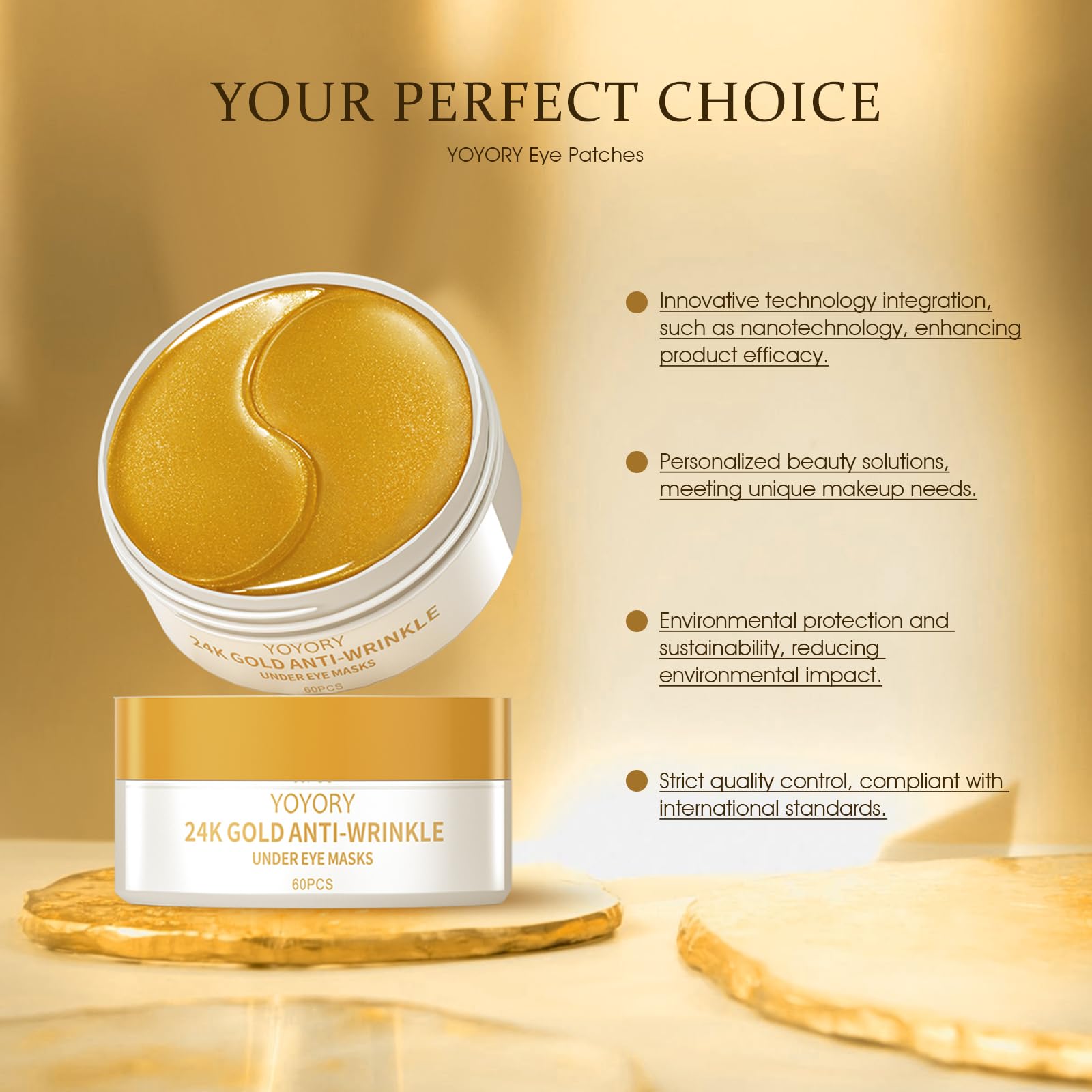 YOYORY paraben- and sulfate-free, animal-derivative-free formula promotes gentle daily eye care.