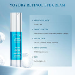 Creamy texture of YOYORY Retinol Eye Cream ready to smooth fine lines around the eyes.