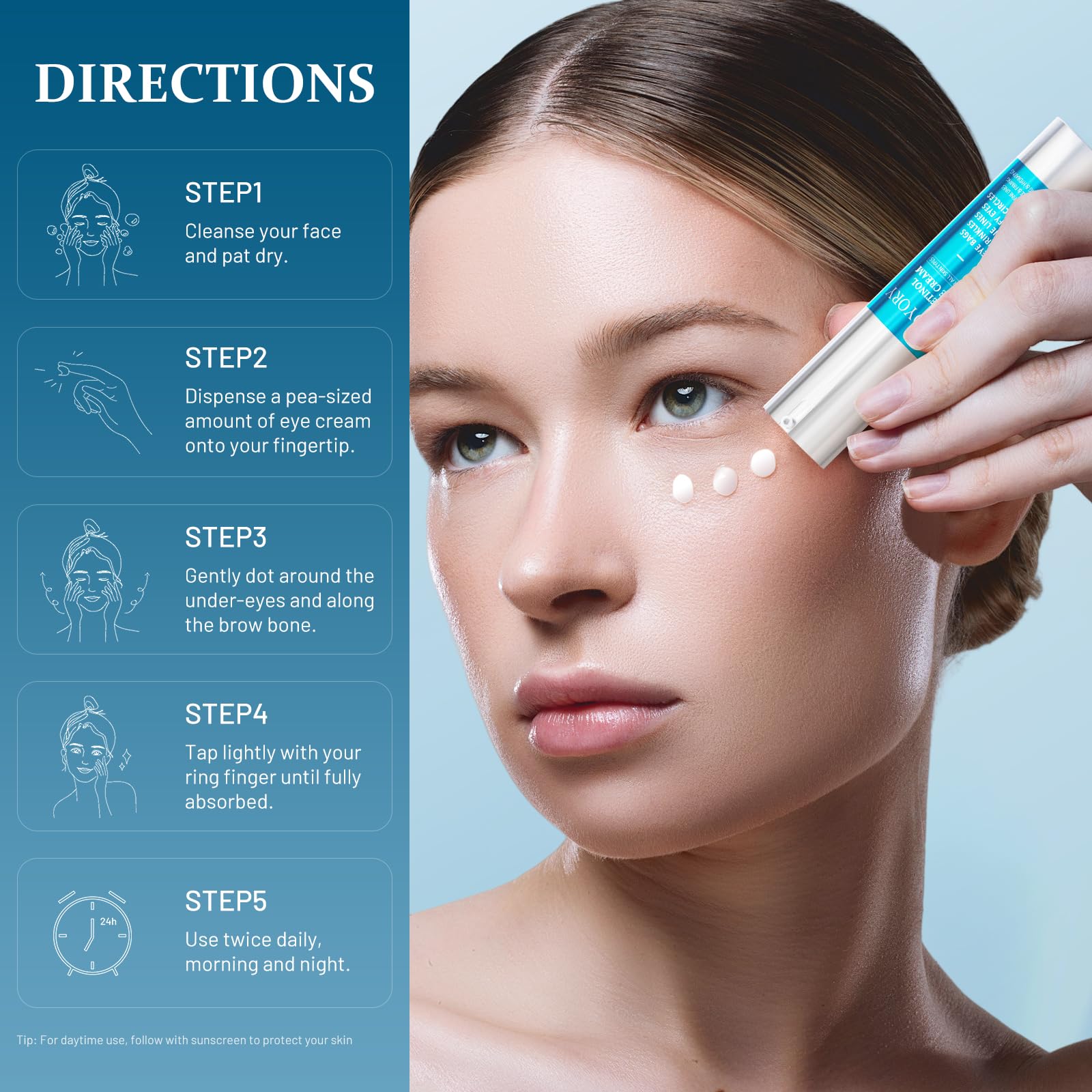 YOYORY Retinol Eye Cream suitable for sensitive skin and gentle daily care.