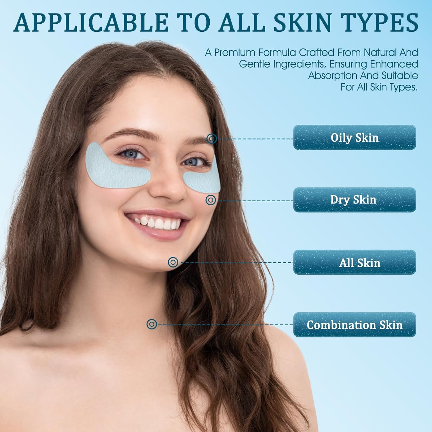 YOYORY under-eye patches close-up texture delivering cooling hydration