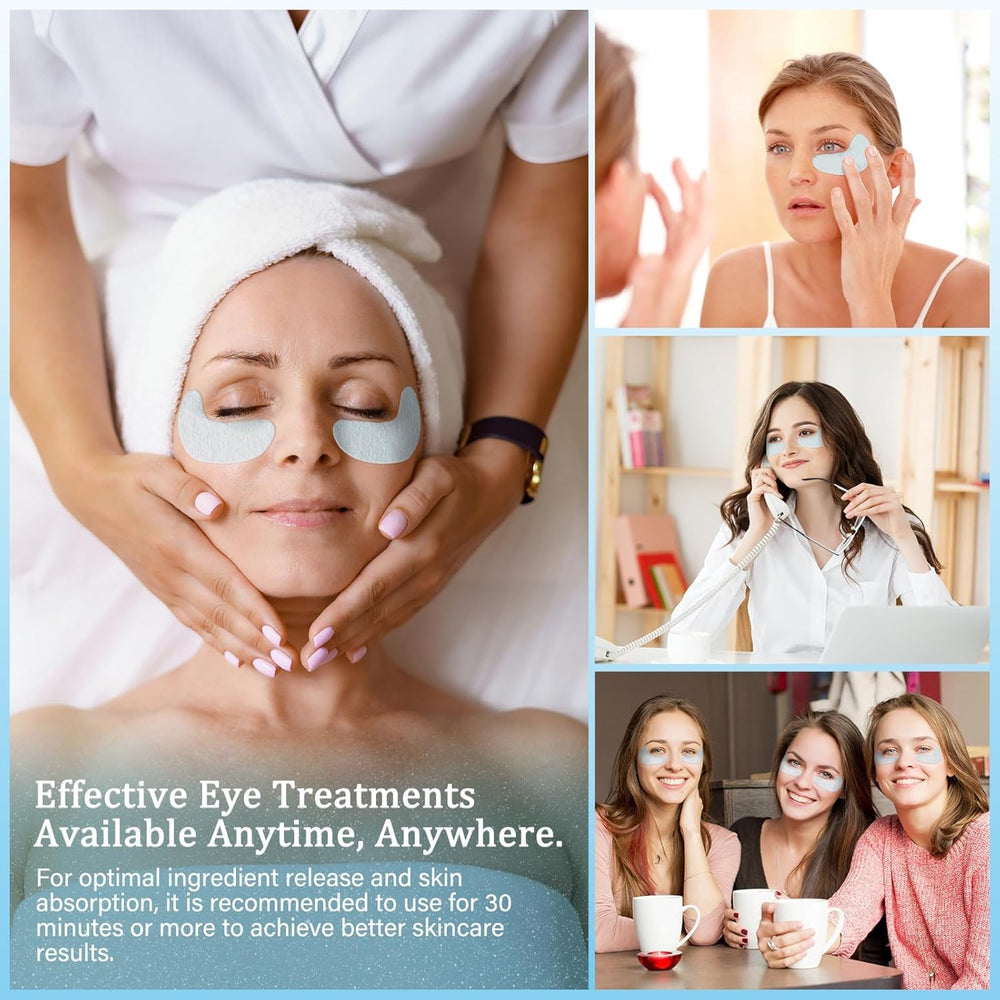 YOYORY under-eye patches applied to eye area for hydration