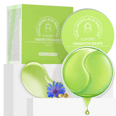 YOYORY under-eye patches pack front demonstrates soothing hydration for brighter eyes