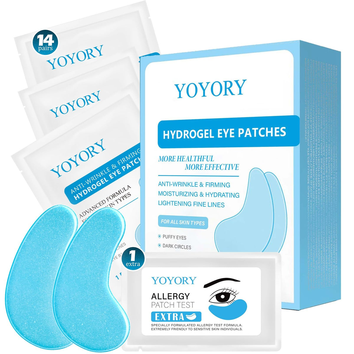 YOYORY under-eye patches packaging front for refreshed eyes