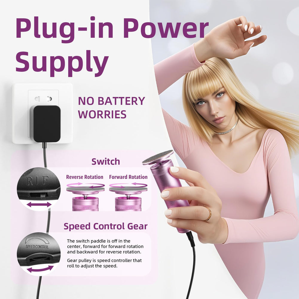 YPWRENH three-speed settings tailor pedicure to sensitive or tough areas