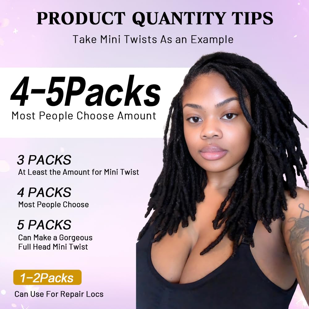 Ypxuda Afro Kinkys bulk hair dye-ready swatch demonstrates color customization possibilities.