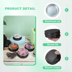 YQ 2oz tin suitable for balms, spices, or beads on the go.