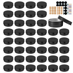 YQ 60-pack tins with lids ready for organized cosmetics and labels.