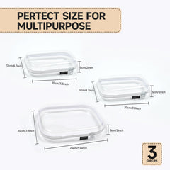 YQBRAO 3-pack clear case front view highlights see-through design for easy checks