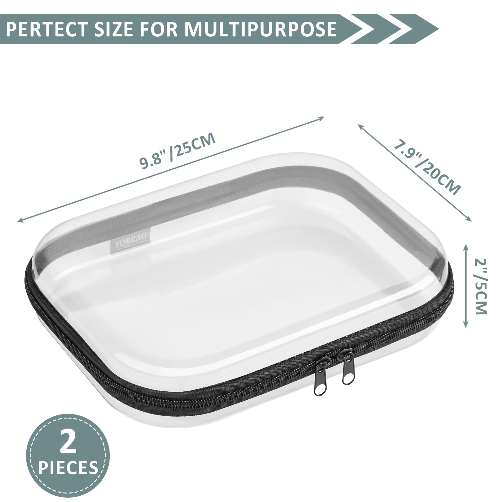 YQBRAO clear case used for craft supplies, visible items at a glance.