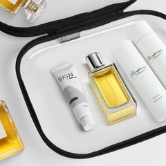 YQBRAO clear case opened to show internal compartments and easy visibility.