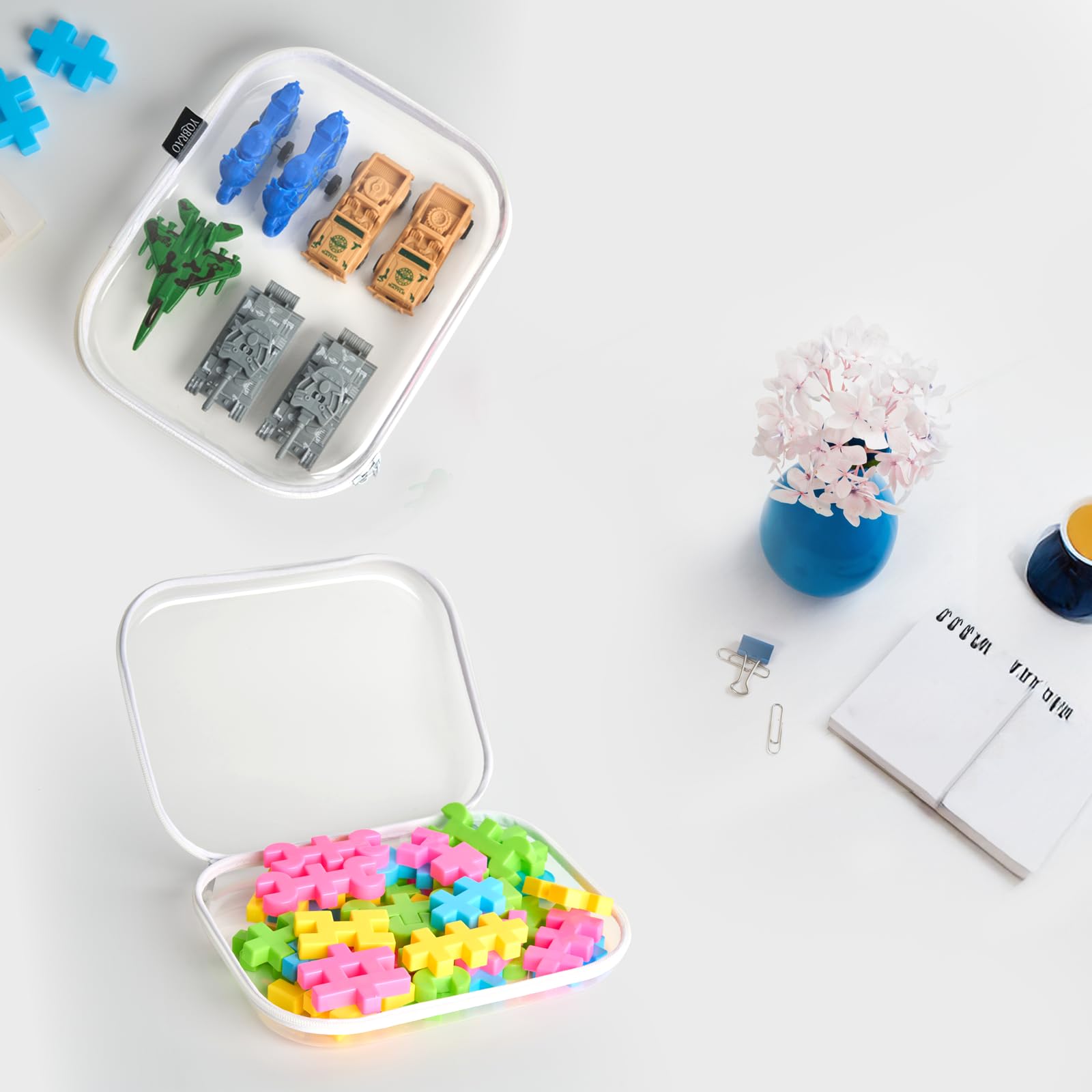YQBRAO clear plastic material shows contents while remaining BPA-free and safe.
