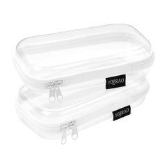 YQBRAO clear zipper case travel front view for quick-access organization
