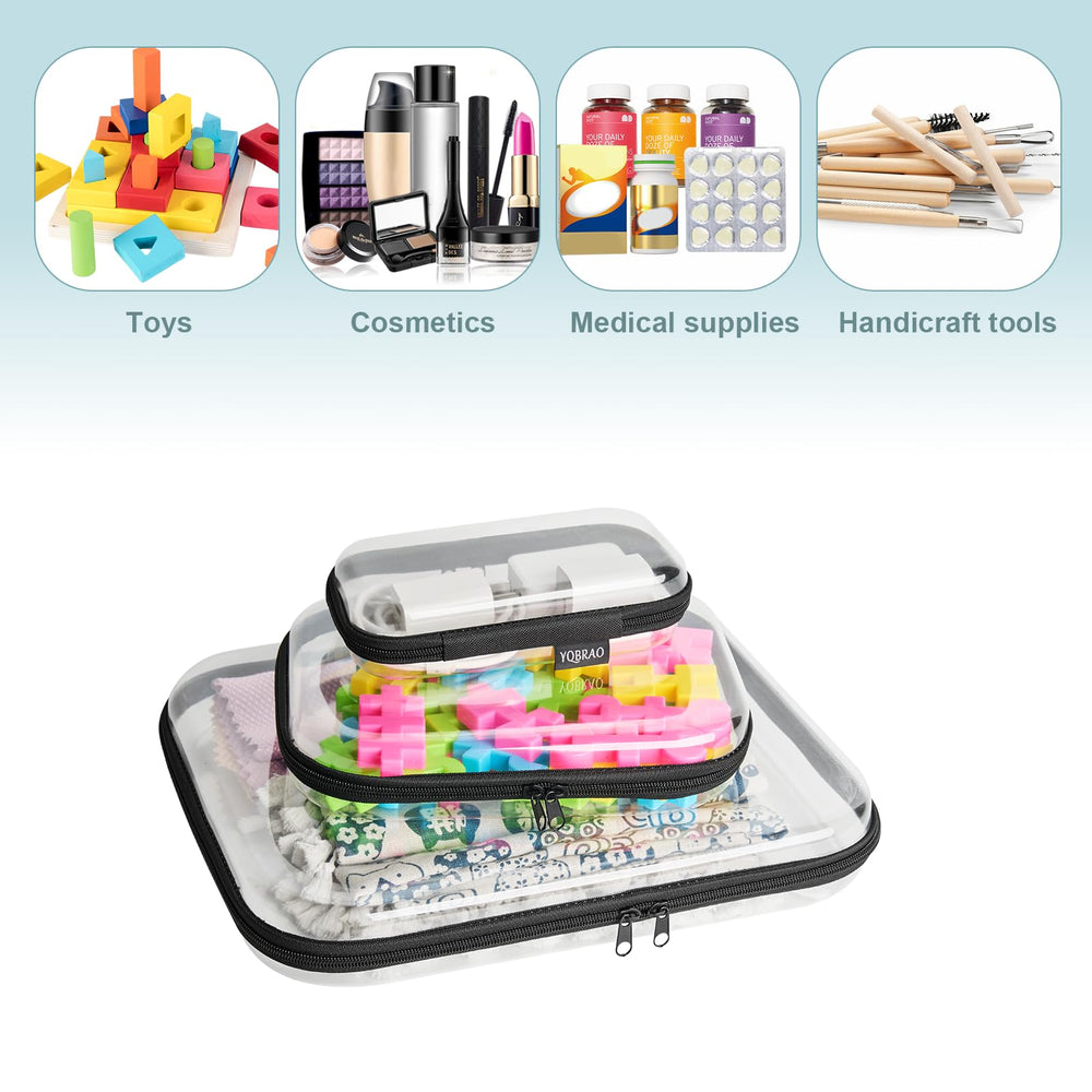 YQBRAO transparent cosmetic storage for fast item locating and neat display.