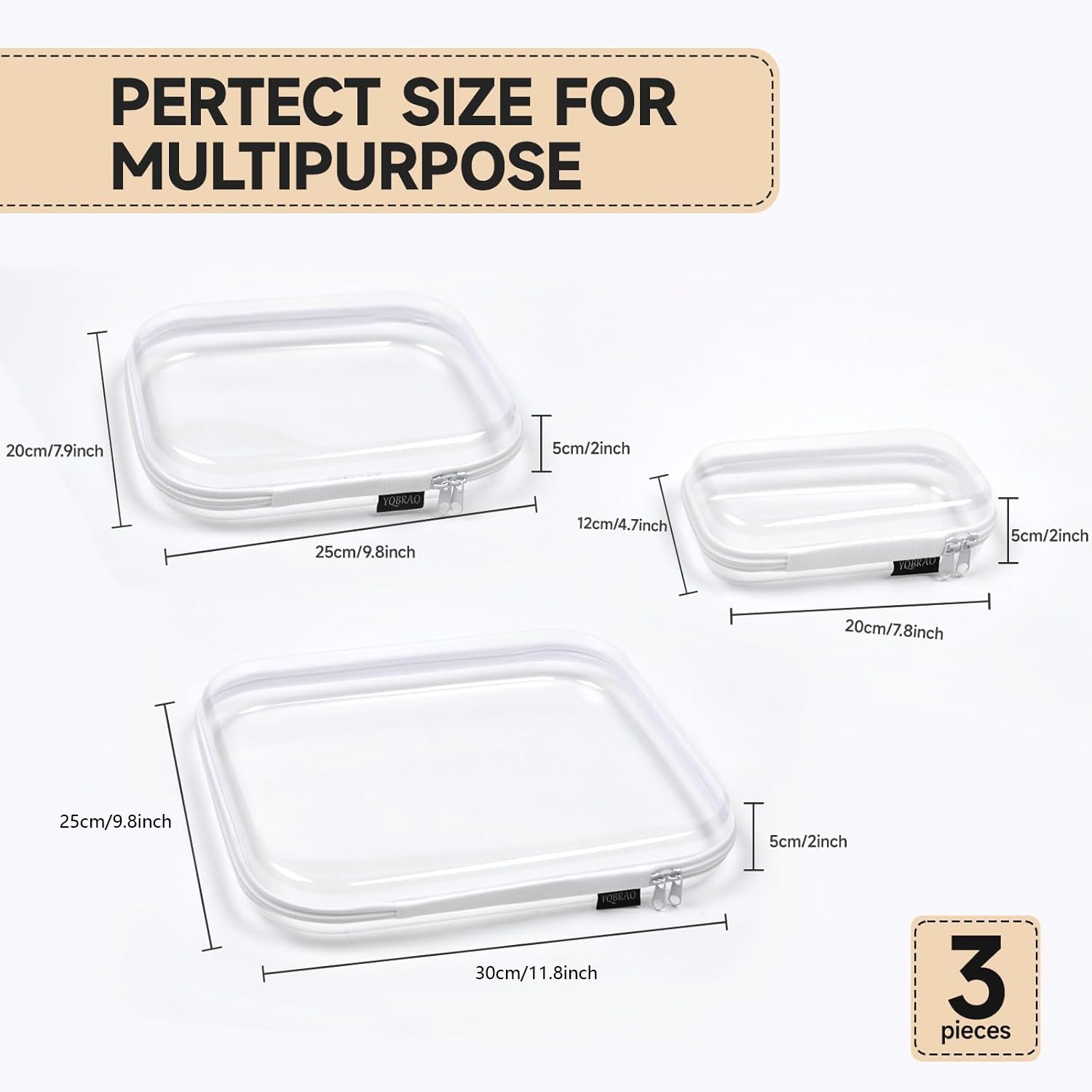 YQBRAO hard-sided case travel pack displaying lightweight protection for cosmetics and toiletries