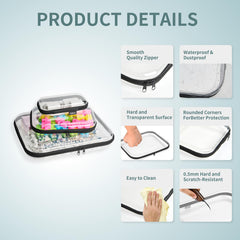 YQBRAO pencil case with pens showing dust protection and accessibility.