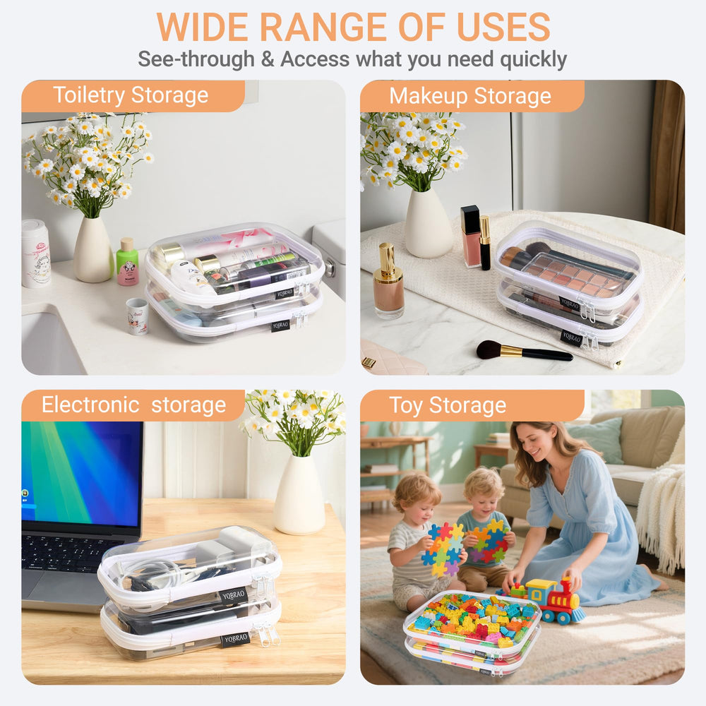 YQBRAO see-through design enables instant content identification at a glance