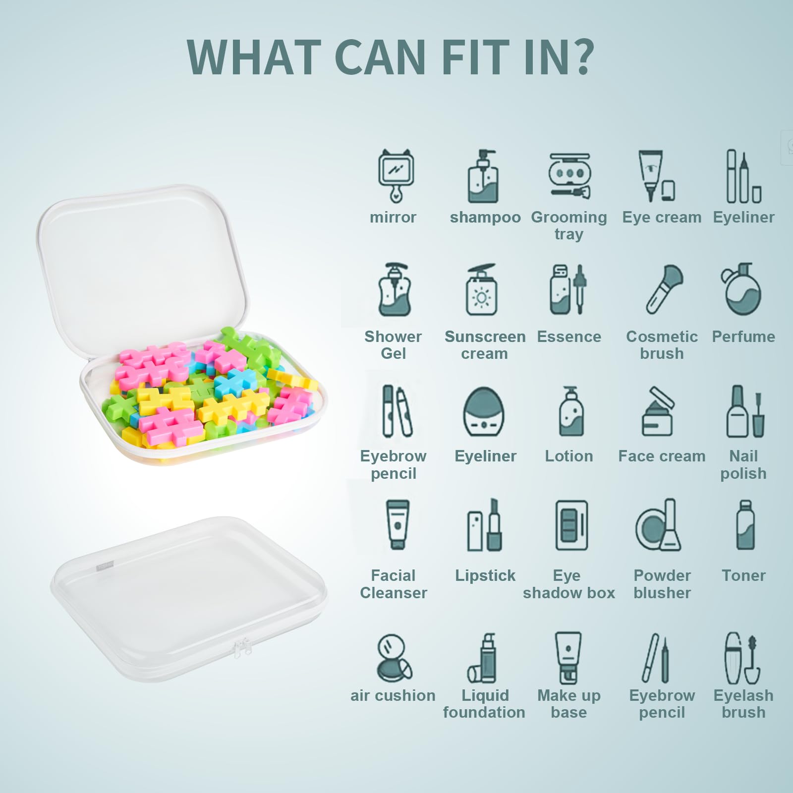 YQBRAO transparent design helps locate items quickly without opening multiple boxes.