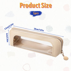 YQQYG makeup bag transparent panel allows quick brush identification and easy packing.