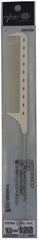 YS Park 122 Extra Long Tail White closeup shows precision teeth for smooth styling.