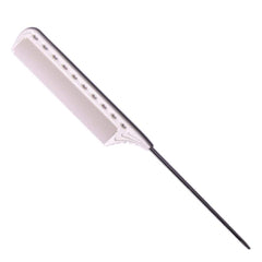 YS Park 122 Extra Long Tail White styling view highlights easy sectioning and control.