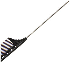 Y.S. Park YS-102 carbon black comb tail used for quick wind-around styling