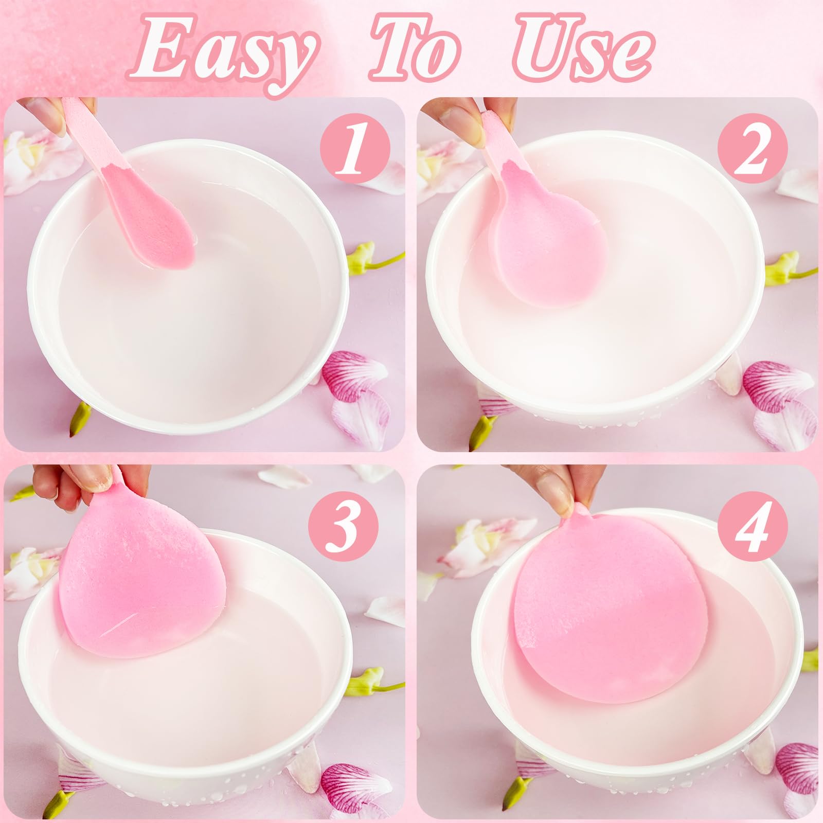 Ysanciuu round face cleaning sponge demonstrates soft absorbent cellulose for comfortable cleansing.