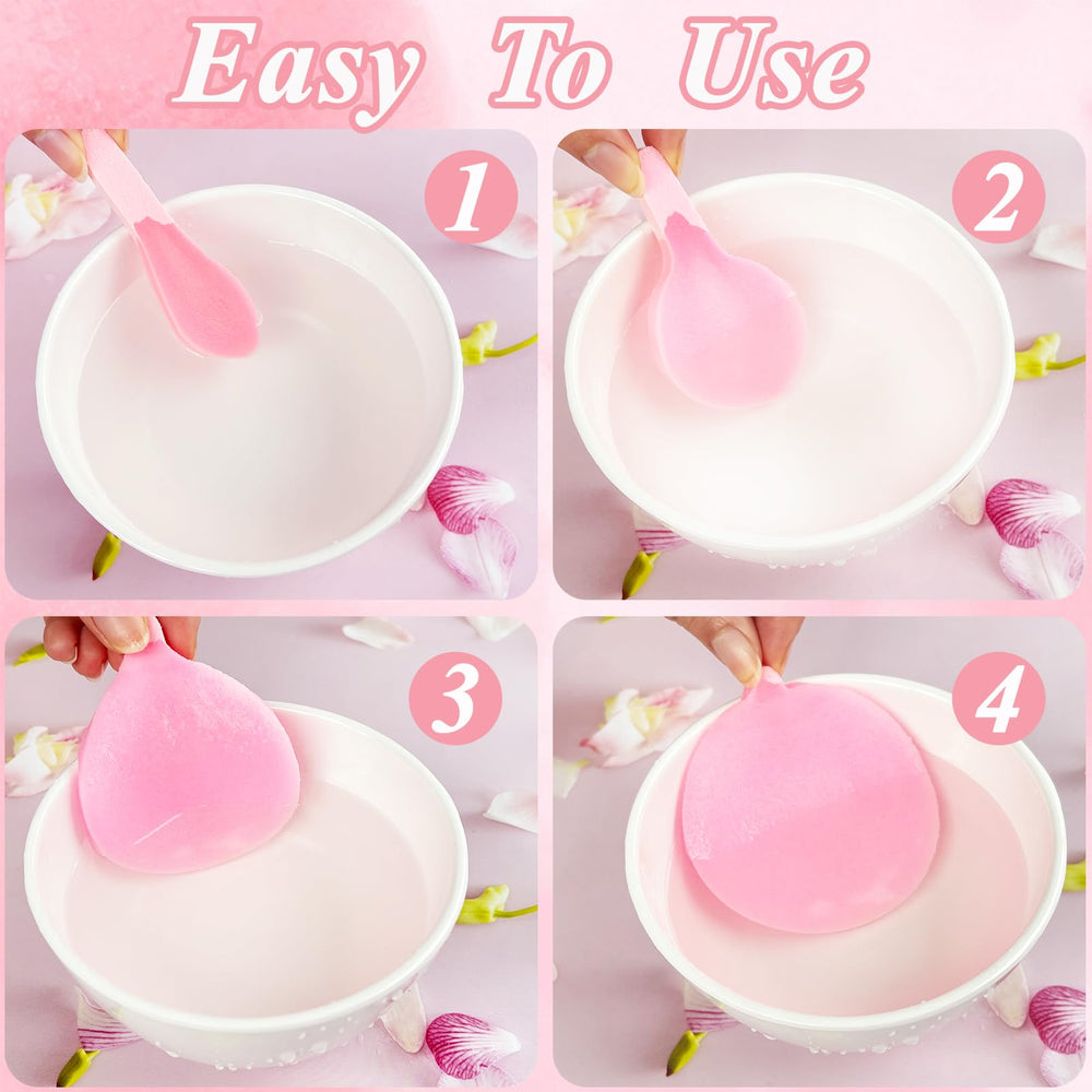 Ysanciuu round face cleaning sponge demonstrates soft absorbent cellulose for comfortable cleansing.