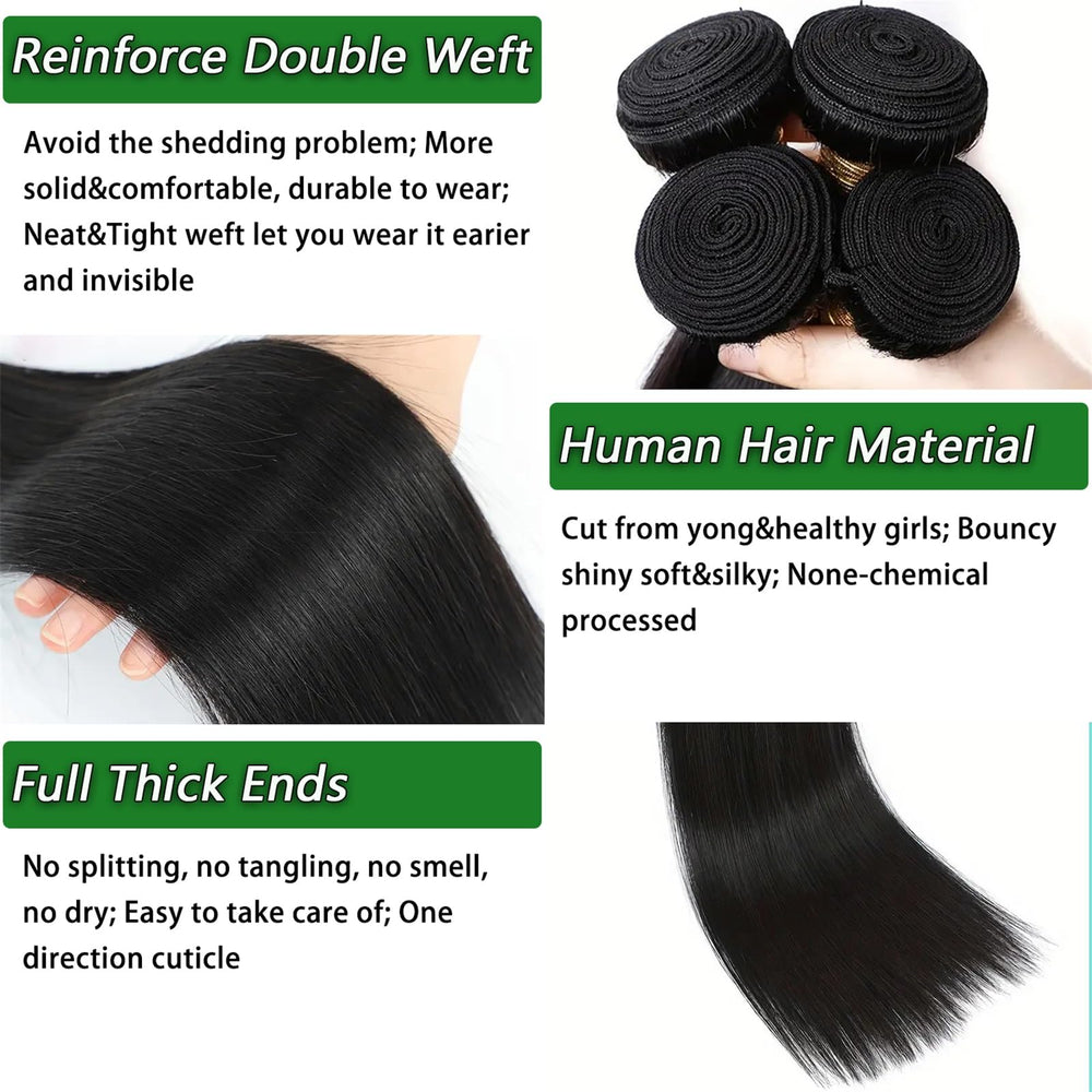 Ysivonu 12A straight bundles 20in weft detail enables a seamless blend.