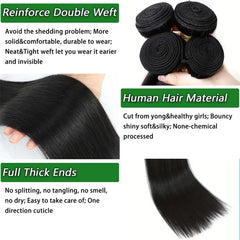 Ysivonu 12A straight bundles 20in weft detail enables a seamless blend.
