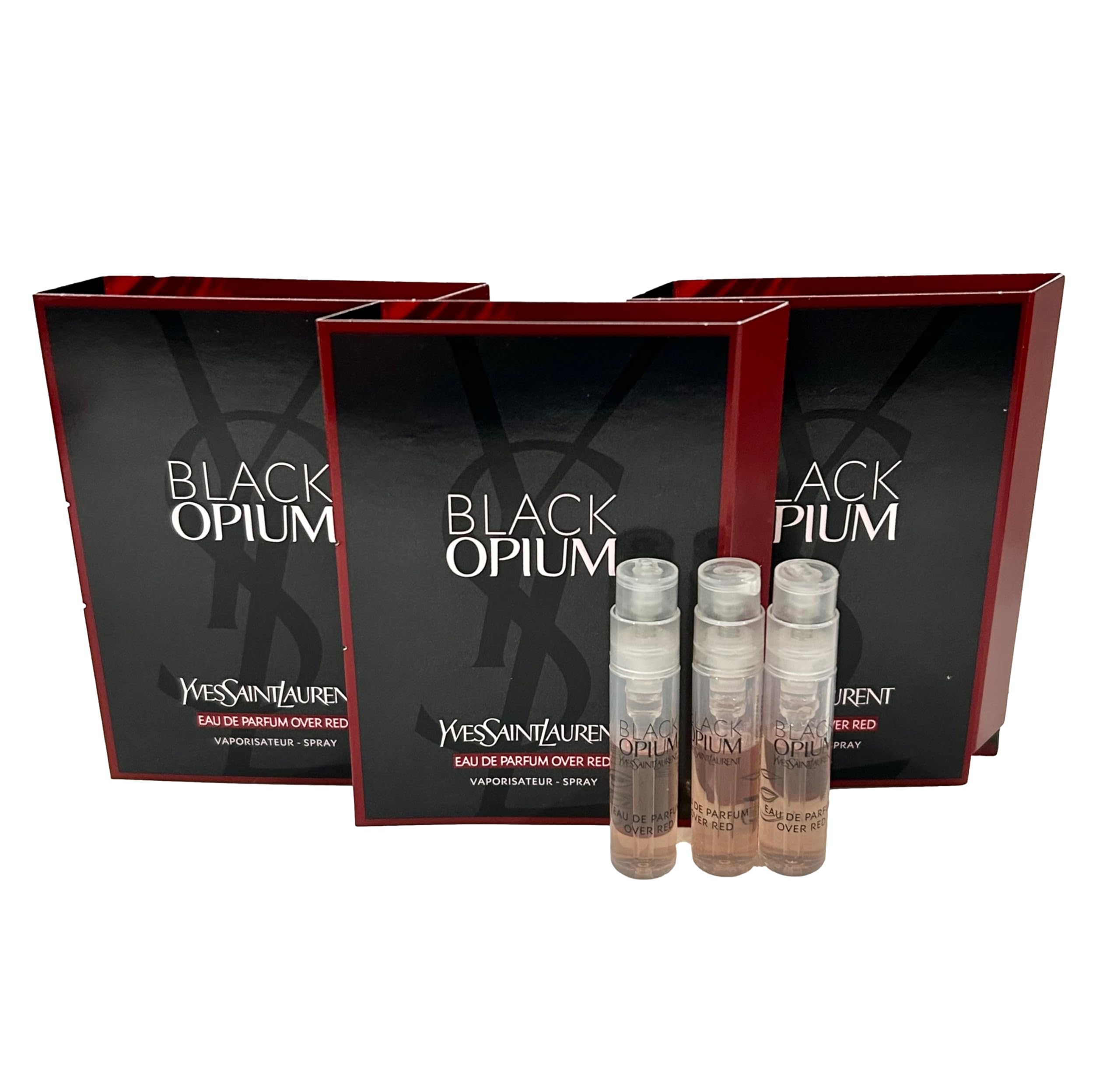 YSL Black Opium sample 1.2ml mini spray for easy travel testing and discovery.