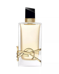 YSL Libre bottle front shows couture branding for bold fragrance impression.