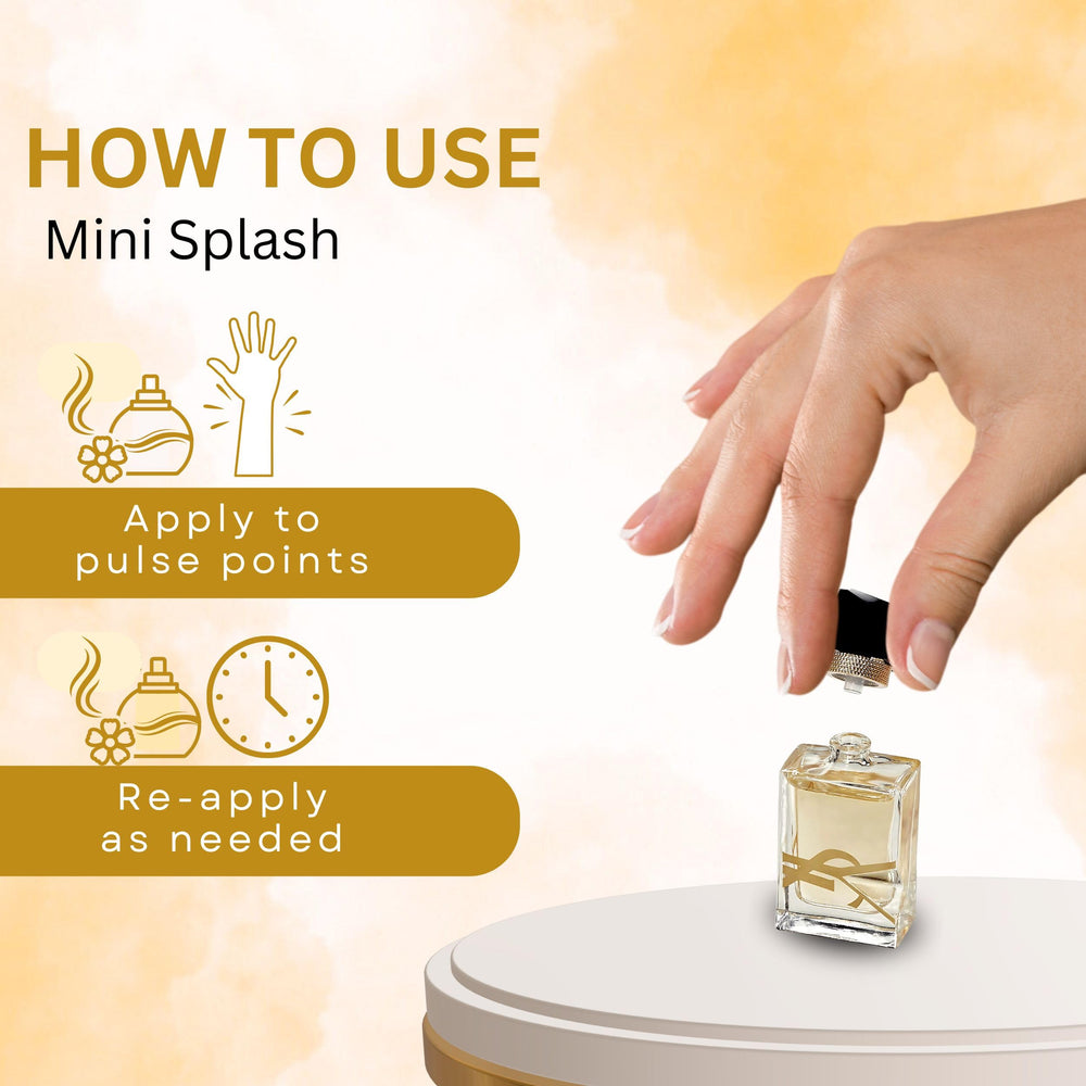 YSL Libre mini splash spray captures a bold floral note in a compact bottle.