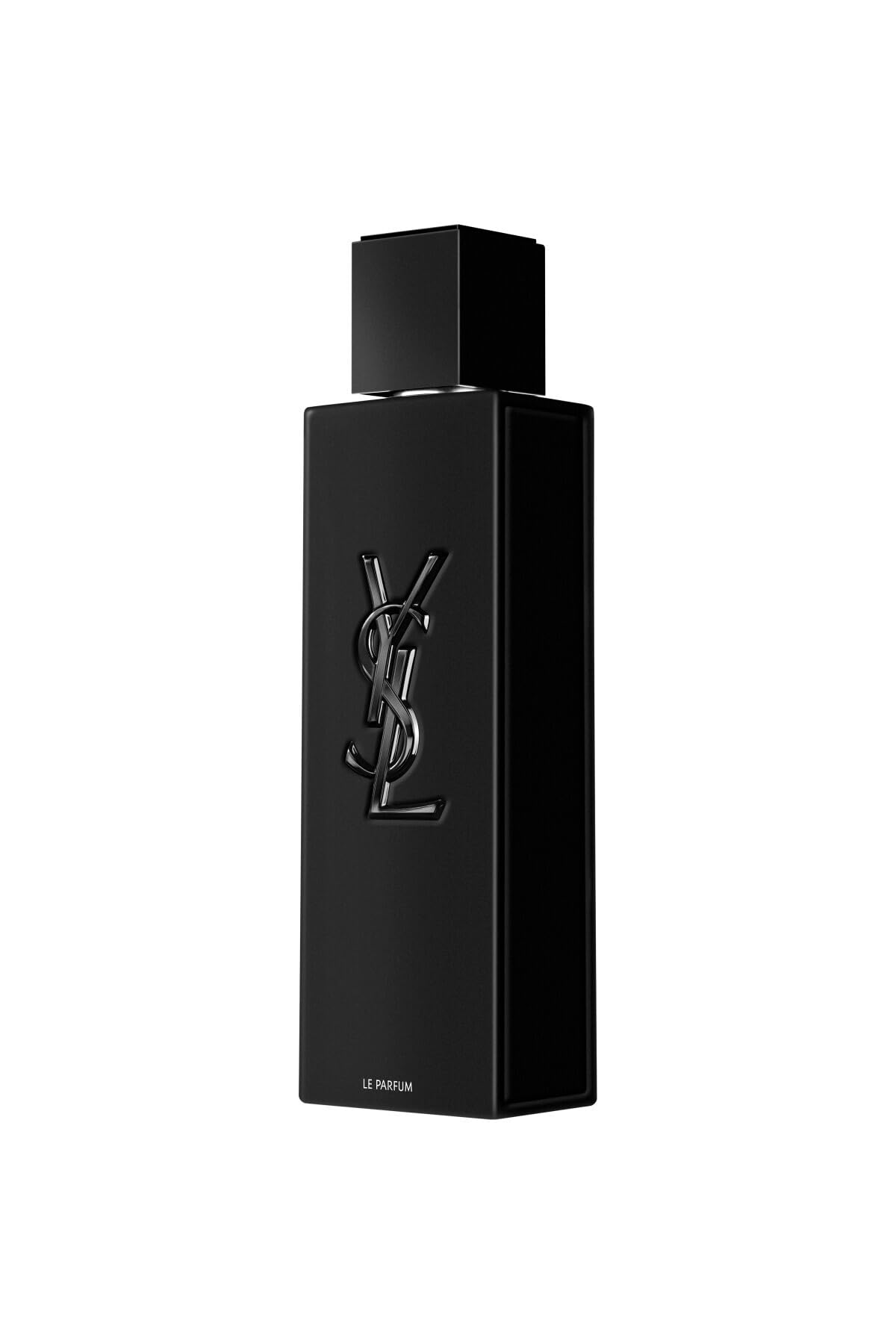 Yves Saint Laurent Myslf Le Parfum bottle front view, premium masculine packaging for evening wear.