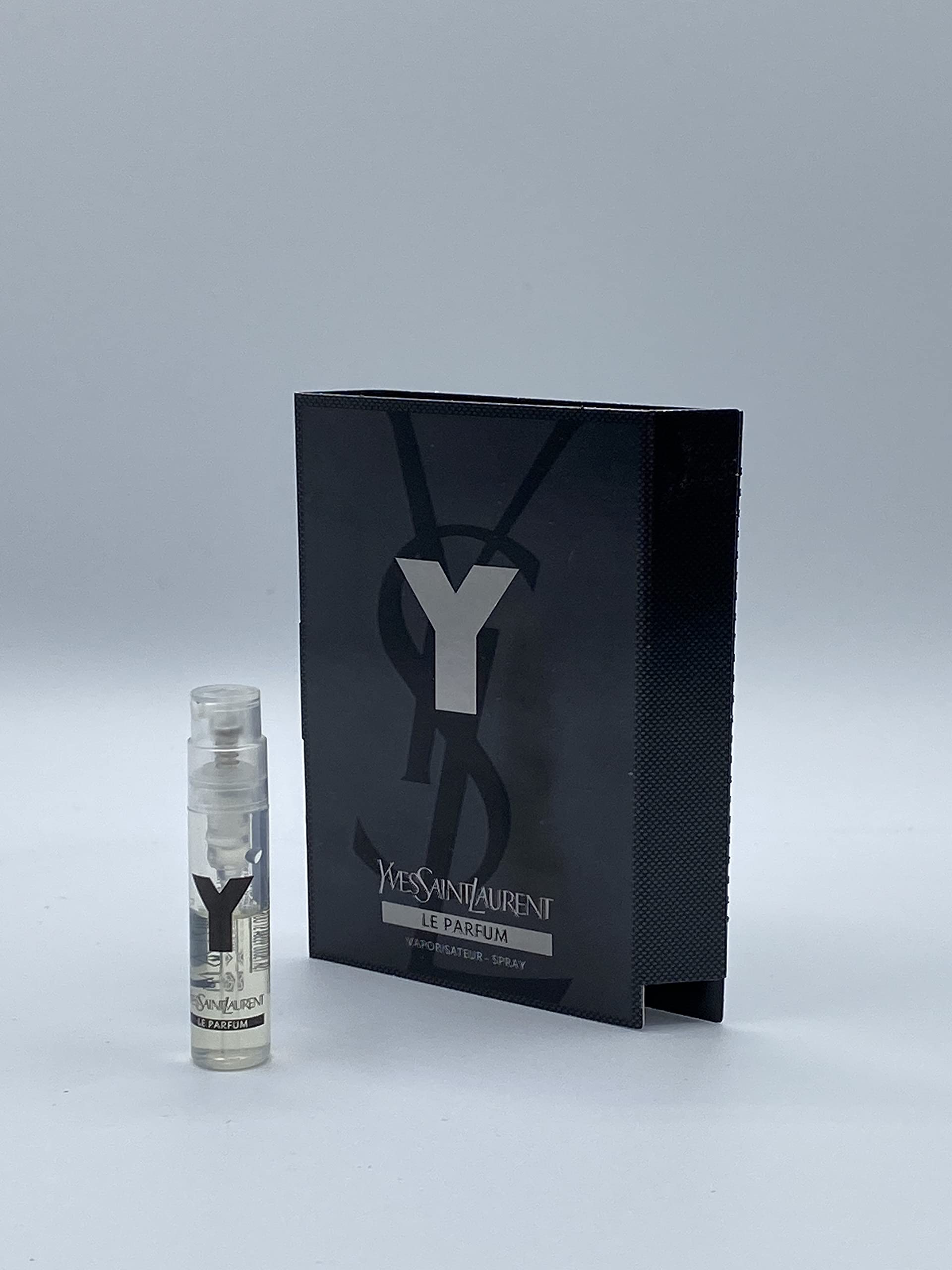 Yves Saint Laurent Y for Men half-filled sample bottle for on-the-go freshness.