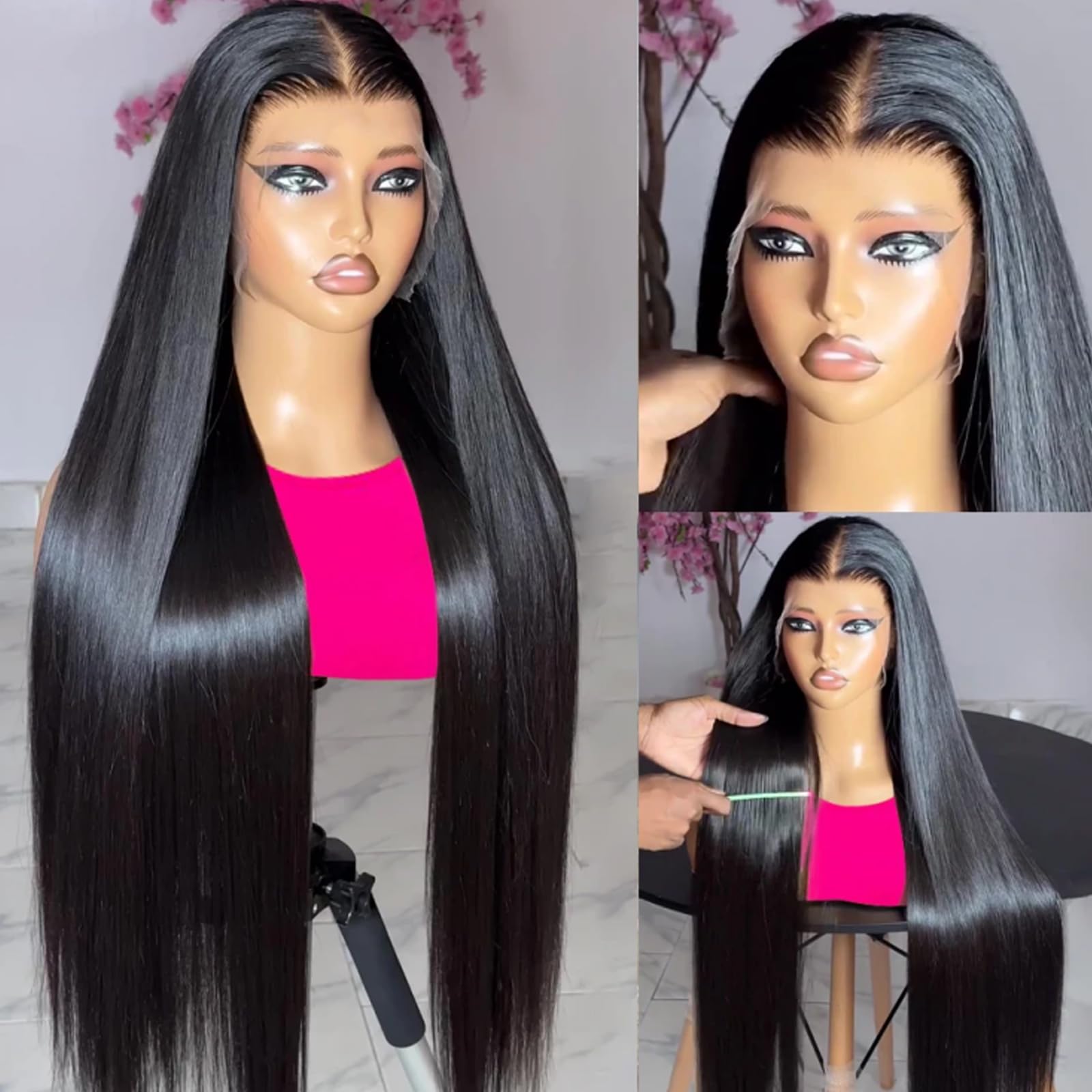 Ysxbui deep-parting 13x6 lace wig enables middle or side parts